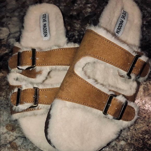 (◕‿◕) SALE Steve Madden Newly Slide Sandals suede slippers NO offers sorry - Picture 6 of 8